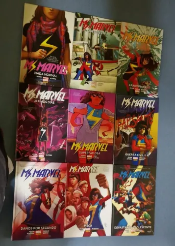 MISS MARVEL PRIMEIRA SERIE NOVA MARVEL DELUXE COLEÇÃO COMPLETA EM 9 VOLUMES
