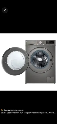 Lava e secar LG 14 KG inox look nova lacrada com nota