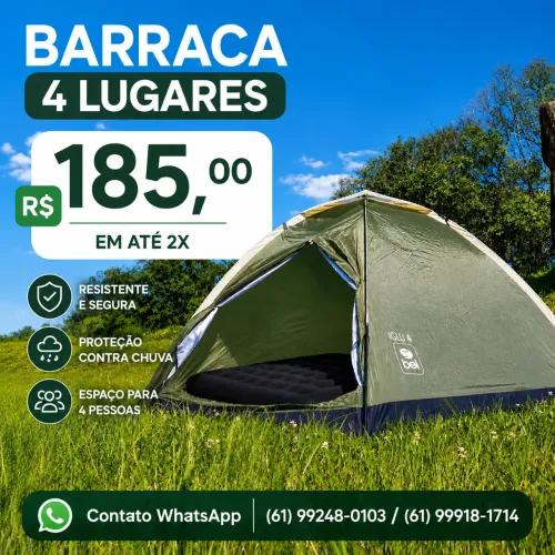 BARRACA 4 PESSOAS CAMPING BELFIX