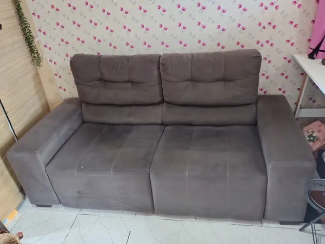 Sofá retrátil reclinável 3 lugares
