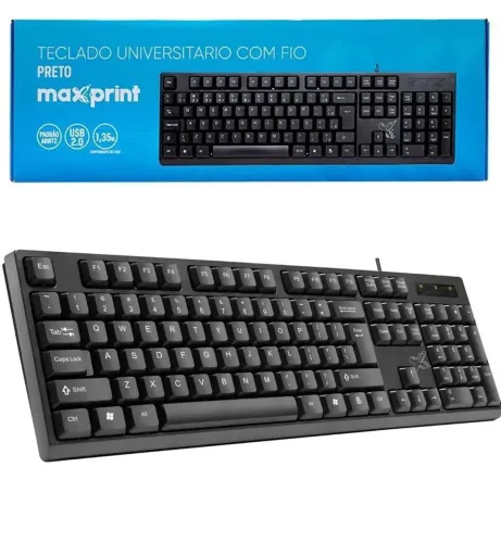 Teclado com Fio USB 2.0 Maxprint
