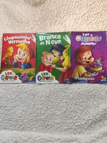 Ler e colorir contos classicos kit 3 livrinhos