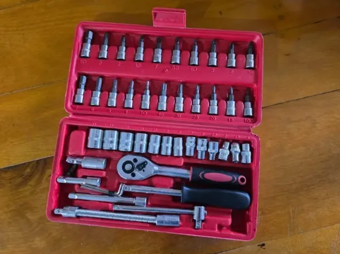 Kit 46 Peças Chave Catraca Wellstore Soquete Allen Torx Ferramentas