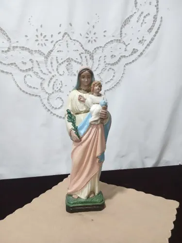 Antiga Estatueta Imagem Religiosa Nossa Senhora Da Paz