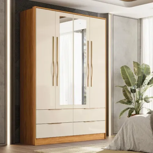 GUARDA ROUPA COM ESPELHO NOVO MONTAGEM GRATUITA