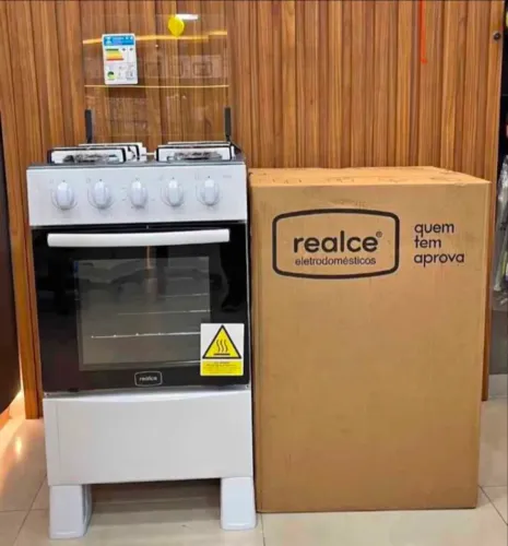 FOGÃO REALCE 4 BOCAS A GÁS COM FORNO ?