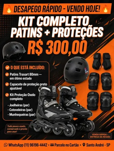 Patins traxard com acessórios