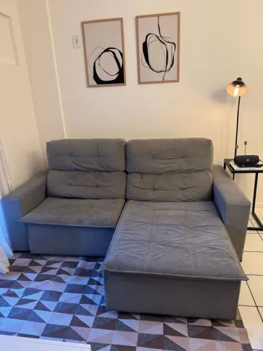 Sofá Retrátil Cinza