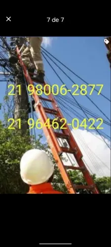 Escada de fibra da telefonia e da light (enel) na promoção 