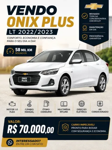 Chevrolet Onix Plus LT 1.0 12V Flex Mec. 4P 2023