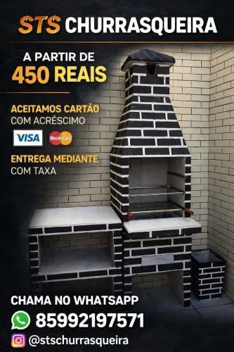 Churrasqueira pra moldar a partir de 450 já com kit inox