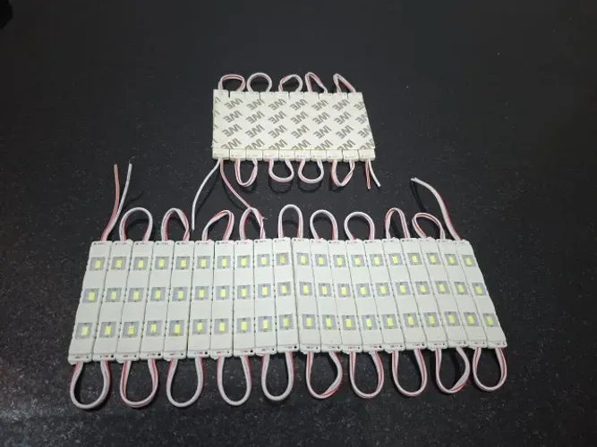 30 peças Módulo LED 12v - Cartela - Branco Frio