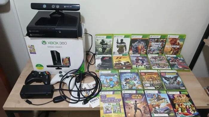 Xbox 360 bloqueado + jogos mídia física 