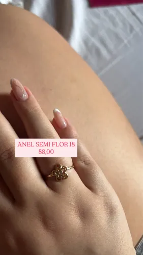 Anel semi flor