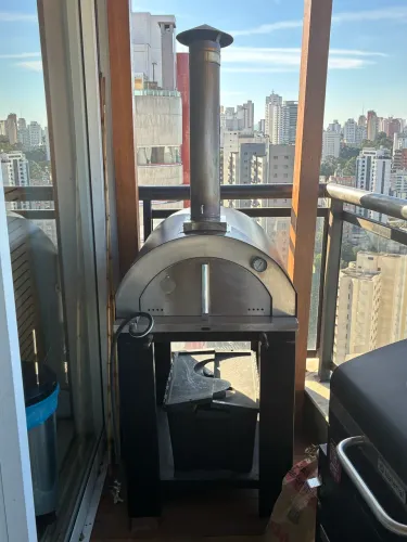 Forno de Pizza Lenha ou Gás com carrinho