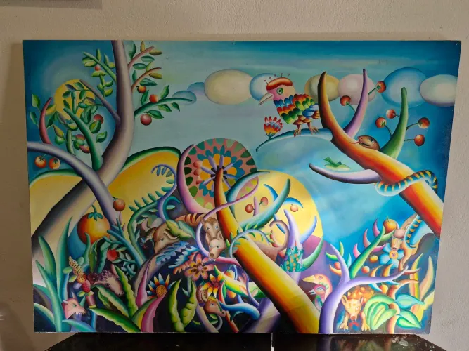 Pintura Acrílico sobre Tela - Jair Glass - 84x60cm