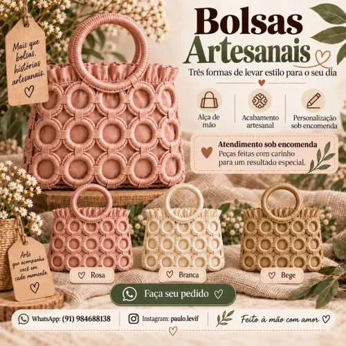 Bolsa artesanal personalizada.