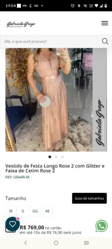 Vestido Rose Gold Madrinha / Festa - Tam M
