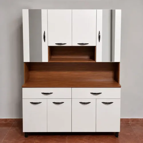 Armário de cozinha 8 portas 2 gavetas 