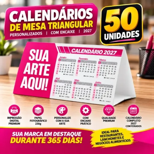 Calendário De Mesa Personalizado