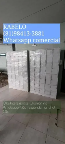 Armário de aço Roupeiro guarda volumes para vestiário de funcionários em até 5x sem juros 