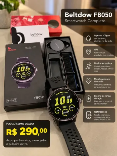 Smartwatch Bettdow com Gps e a prova'd água 