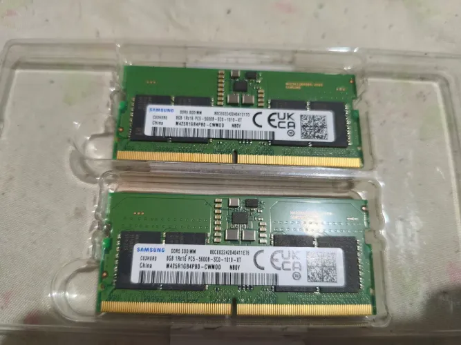 Kit Memória RAM Notebook DDR5 Samsung 16GB (2x8GB) 5600MHz ? Impecáveis!