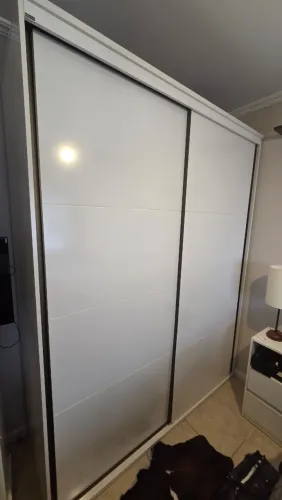 Guarda Roupa Solteiro 2 Portas MDF 178 cm Eleganza Belmax Branco