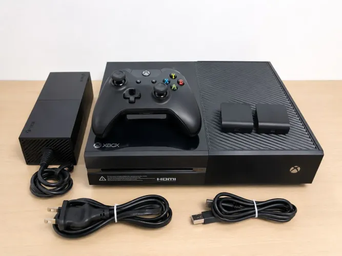 ? Xbox One Fat 500GB + Controle Original + 2 Baterias Recarregáveis + Cabos + Black Ops 4