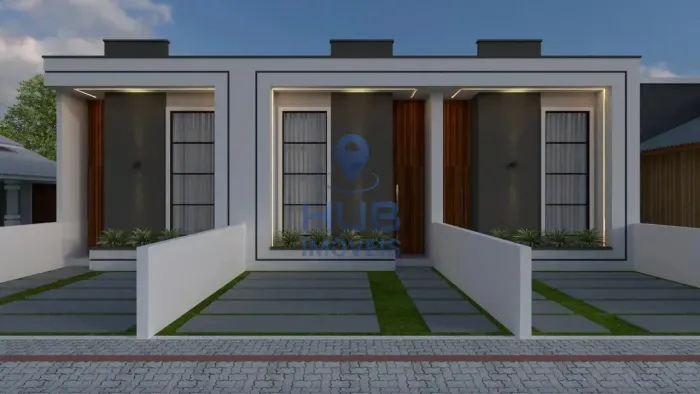Casa com 2 dormitórios sendo 1 suíte e 1 vaga de garagem em Sombrio/SC
