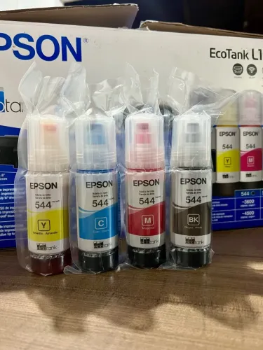 Kit tintas Epson 544 EcoTank (original lacrado) 4 garrafas com bico dosador
