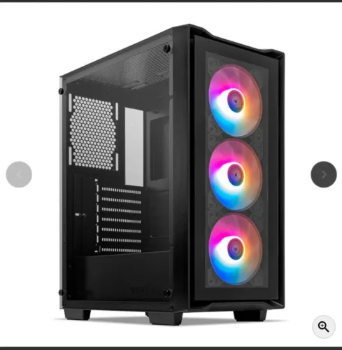 Gabinete gamer rgb cor preto
