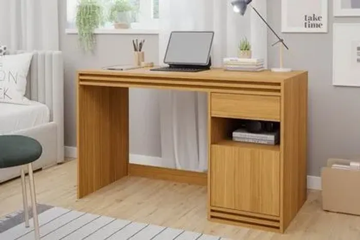 Escrivaninha Office 1 Porta e 1 Gaveta - (Oferta)!