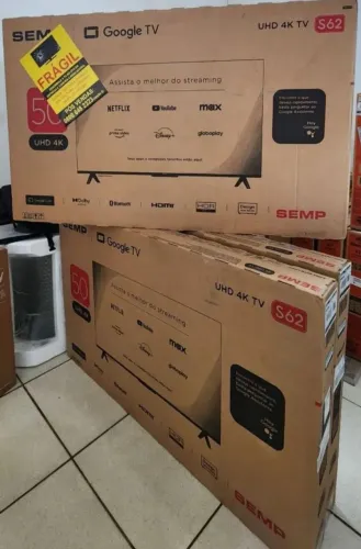 Smart TV 50 Polegadas 4K Google TV Nova com Garantia e Nota Fiscal 