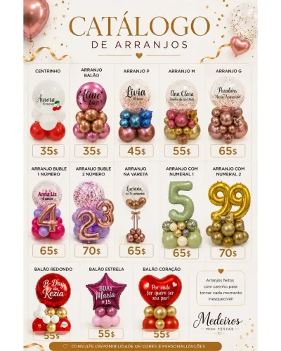 ARRANJO DE BALÃO BUBBLE 