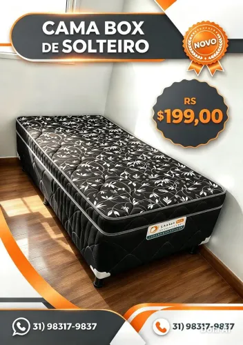 Cama box solteiro