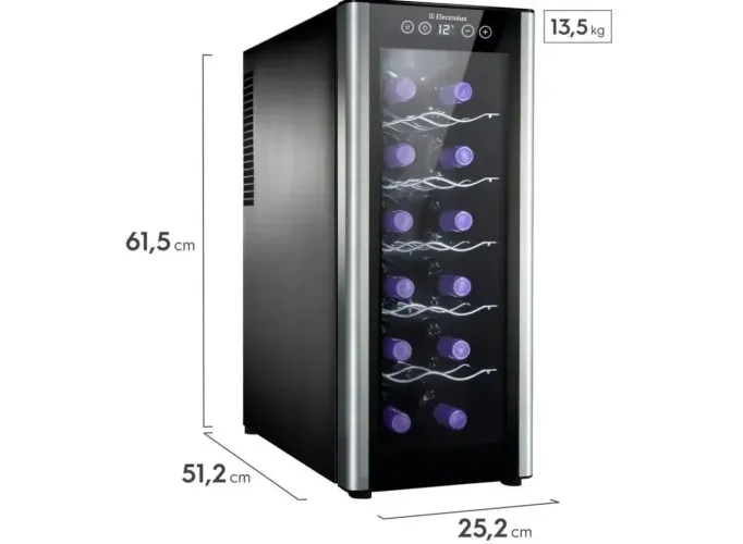 Adega Electrolux 12 Garrafas com LED 1 Portas - ACB12