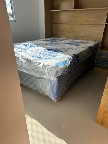 Colchão Gazin c/ Base Box Casal Novo