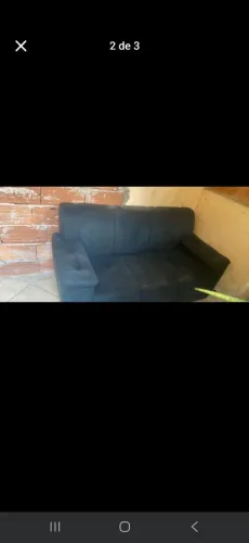 Poltrona de veludo com 3 lugares