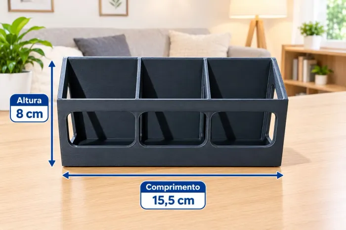 Porta controle de mesa com 3 repartiçao