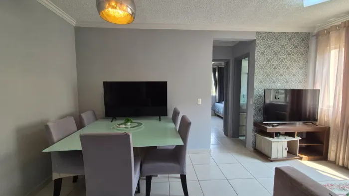 Aluga-se apartamento mobíliado condomínio Total Ville II