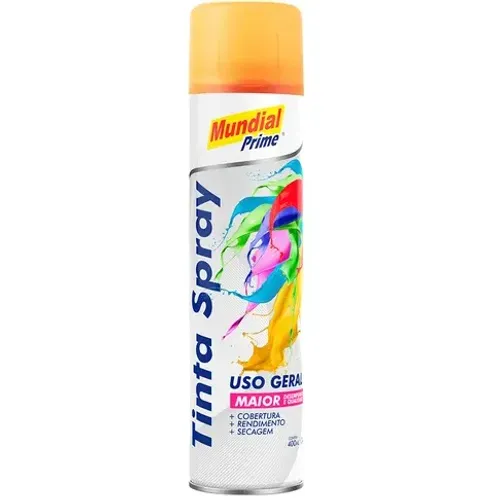Tinta spray 400ml laranja Mundial Prime
