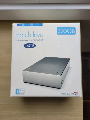 HD externo 320GB cor prata, design by Porsche