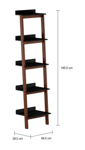 Estante cor nozes/preto