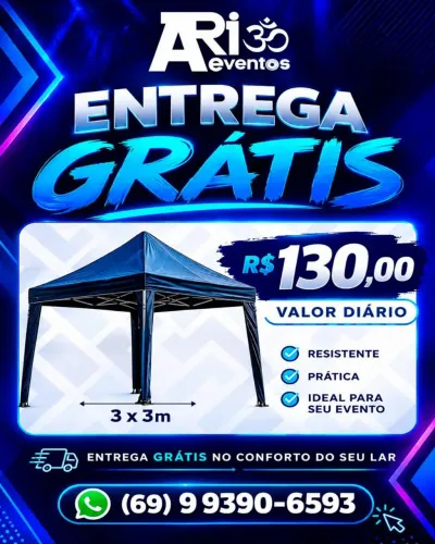 Aluguel de tendas 3x3 