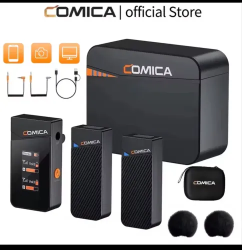 Microfone lapela sem fio cômica vimo c