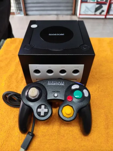 Nintendo Game Cube preto com PICOBOOT