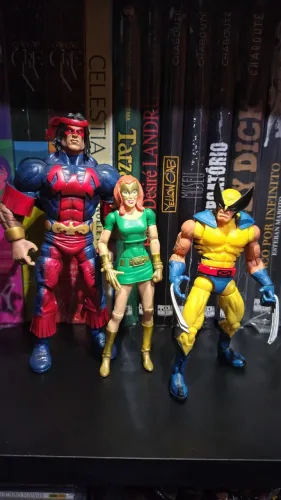 Lote X-Men Giant Size Marvel Legends Wolverine, Garota Marvel e Pássaro Trovejante