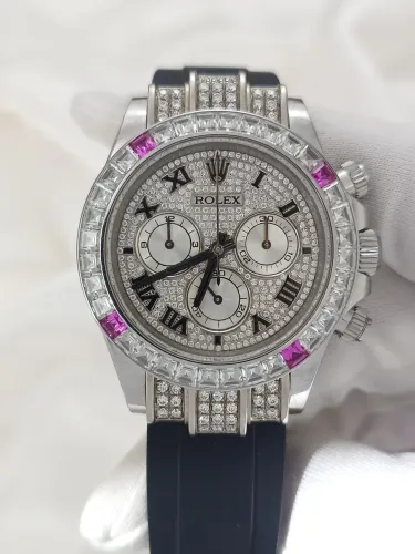 Relógio rolex Daytona cravejado ruby