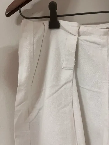 Calça pantacourt em linho n:36